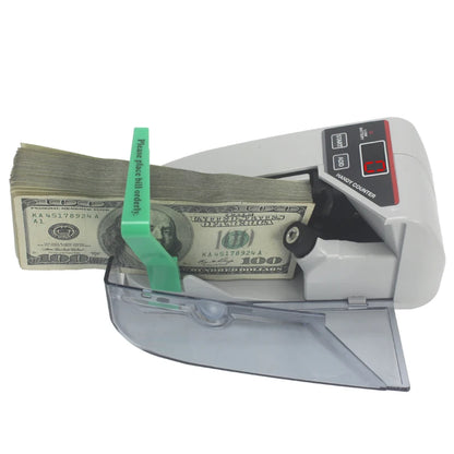 V30 LED Display Mini Bill Counter – Portable Battery/Plug Money Machine for Cash & Banknote Currency Counting