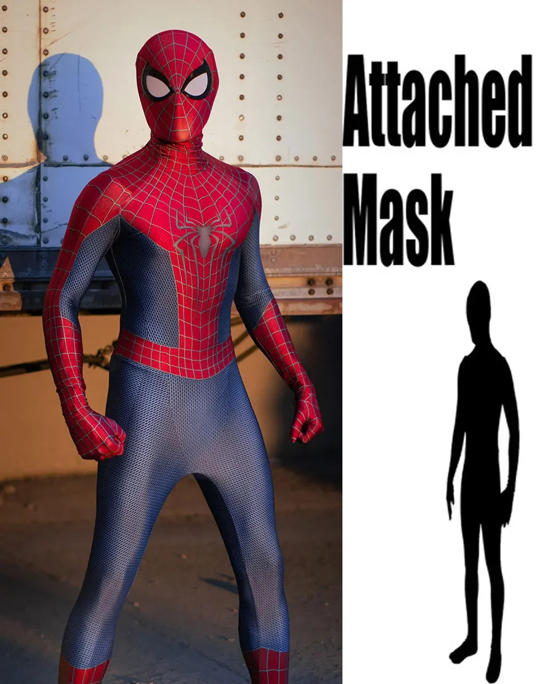 Men’s TASM 2 Spider Cosplay Costume – Superhero Zentai Full Bodysuit Jumpsuit for Halloween & Adults