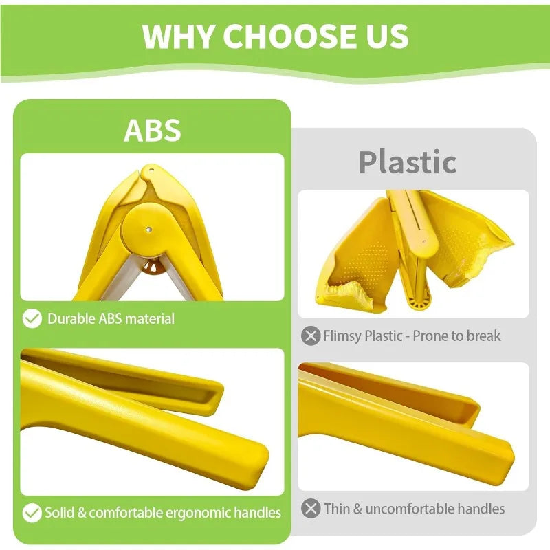 Effortless Max Juice Extraction Lemon Lime Squeezer: Easy-to-Use Flat Design with Leverage and Built-in Strainer - Yellow