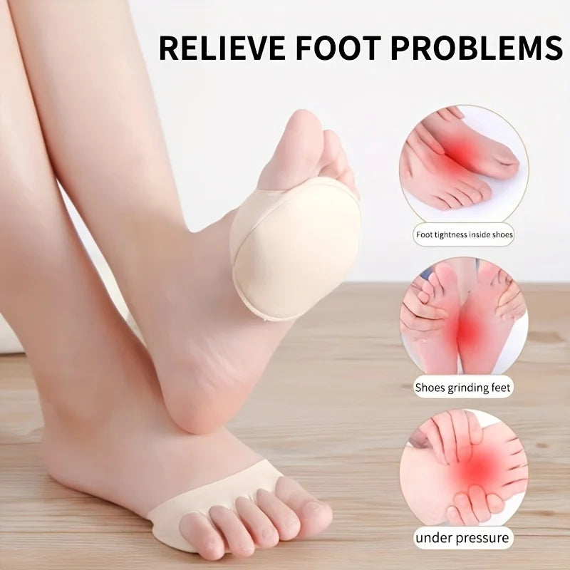 High Heel Forefoot Foot Pads – Soft Invisible Metatarsal Support Cushions, Non-Slip Comfortable Anti-Friction Insoles for Pain Relief