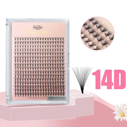 Goddess Premade Volume Lash Fans — 4D to 20D Faux Mink Individual Eyelash Extensions, Pointy Stem 320 Fans