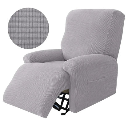 4pcs Recliner Sofa Cover Set - Stretch Spandex Couch Slipcovers with Non-Slip Fit for Armchair & Lazy Chair