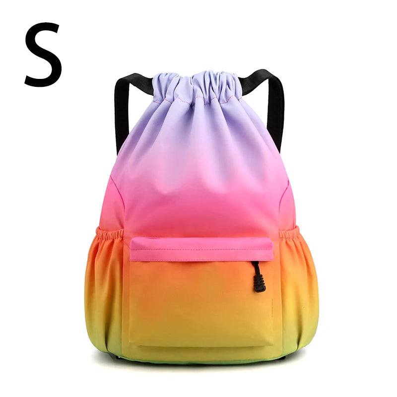 Bundle Pocket Waterproof Nylon Backpack — Portable Sports Bag for Outdoor, Camping, Swimming, Fitness, and School Use