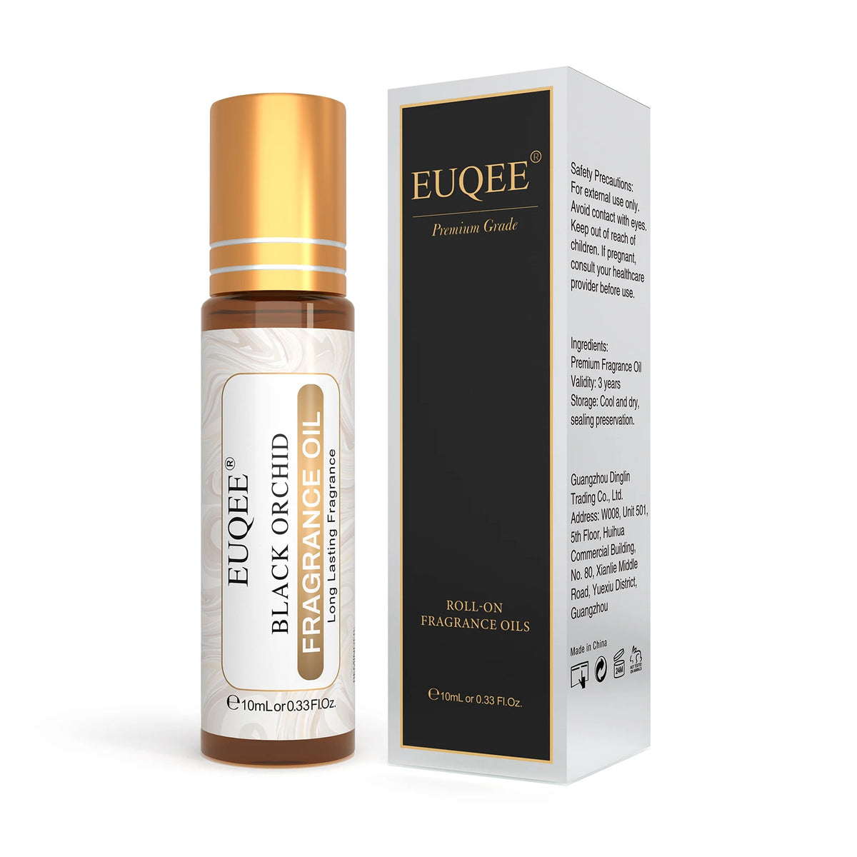 EUQEE 10ml Women's Roller Fragrance Oil - Coconut, Vanilla & Floral Aroma Scent Oil