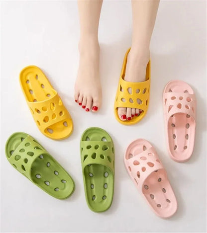 Summer EVA Leaky Slippers - Non-Slip Bathroom Beach Sandals for Men Women Indoor Outdoor