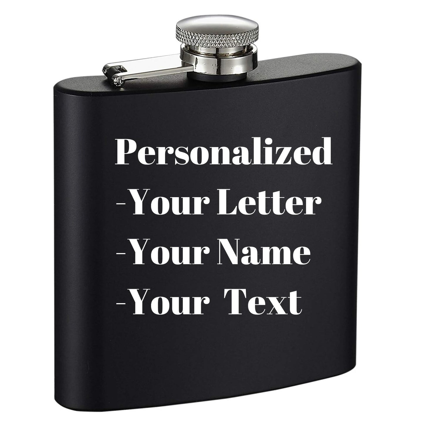 Personalized 6oz Stainless Steel Hip Flask – Engraved Gift for Best Man, Groom, Wedding with Custom Logo & Gift Box