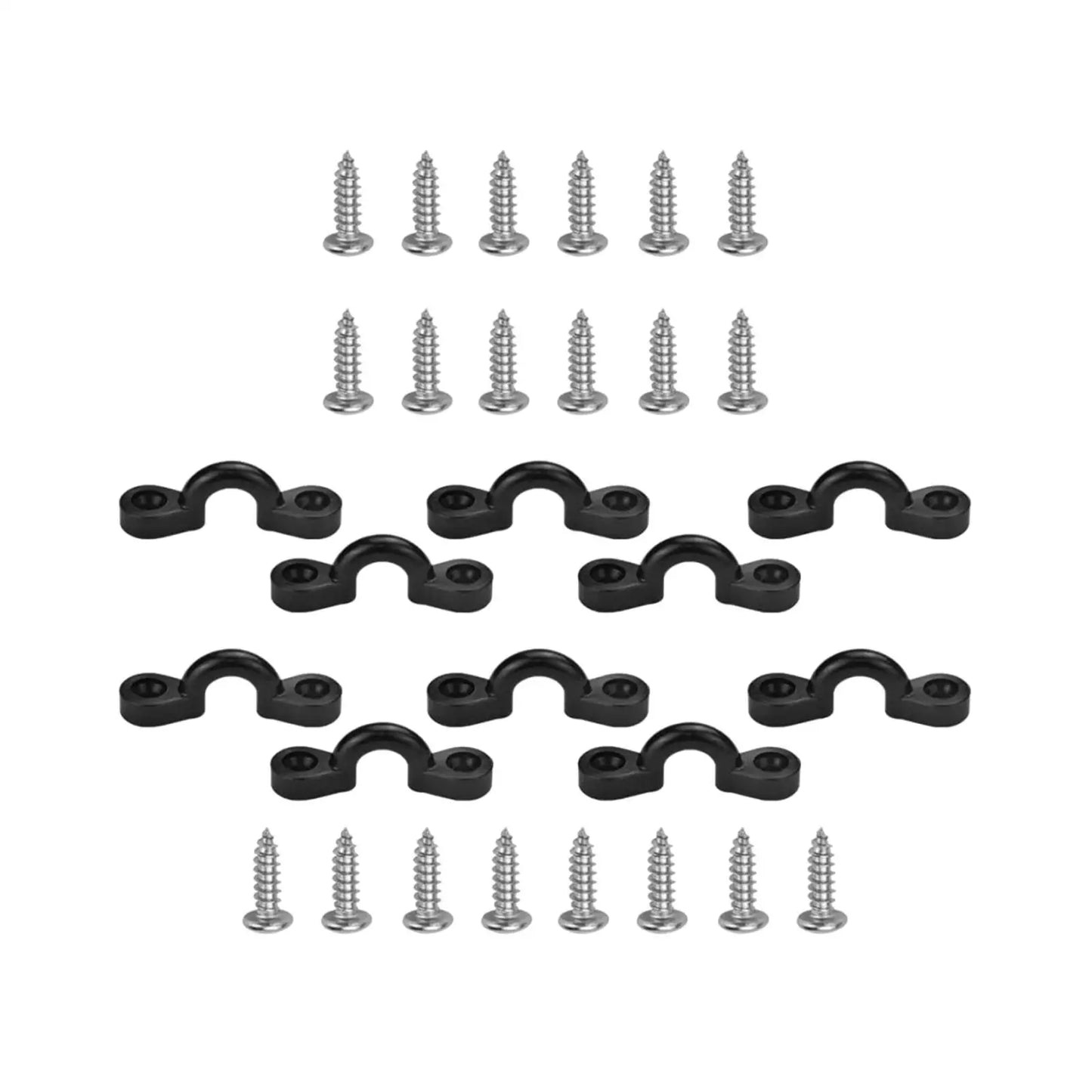 10Pcs Kayak Pad Eye Anchor Hardware – C-Type Pull Handle Buckle Eyelets with Screws for Canoes & Boats