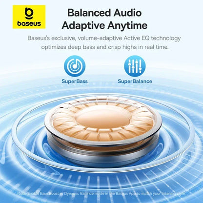 Baseus EP10 Pro ANC Wireless Earbuds – Bluetooth 6.0 Hi-Res Earphones with 6 Mics, 50dB Adaptive Noise Cancellation, LDAC, IP55