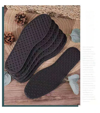 Bamboo Charcoal Plant Insoles - Antibacterial Deodorant, Shock Absorbing Sole for Running and Sports Shoes