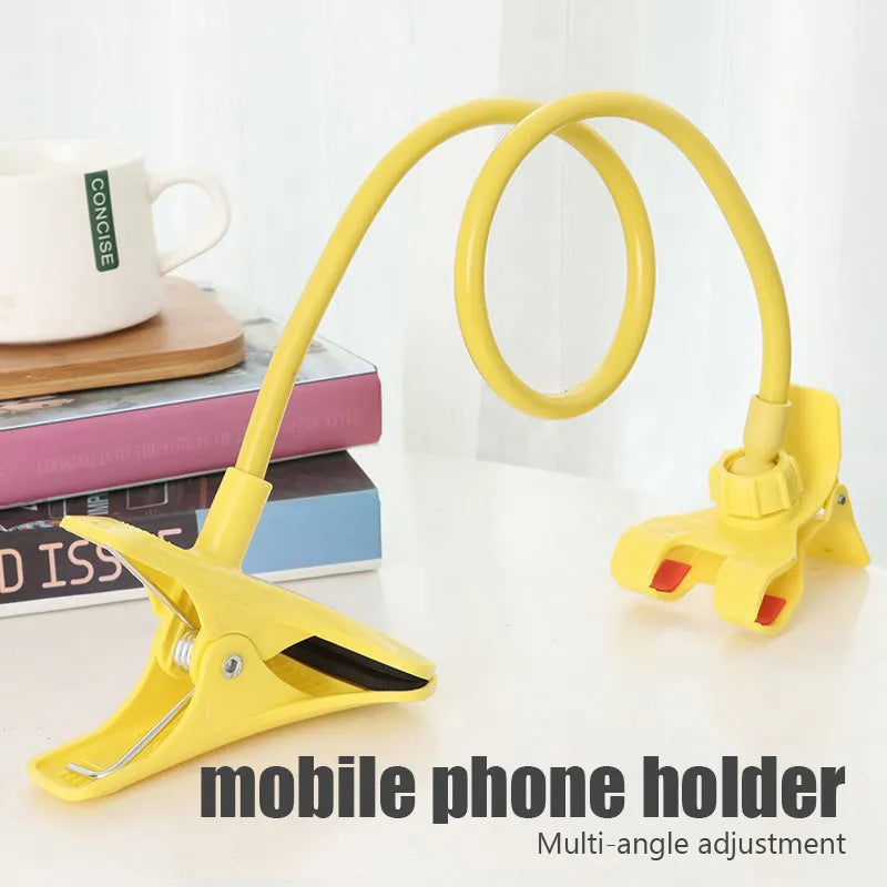 Universal Adjustable Mobile Phone Holder - Flexible Lazy Bed and Desktop Mount Bracket with Clip for Smartphones