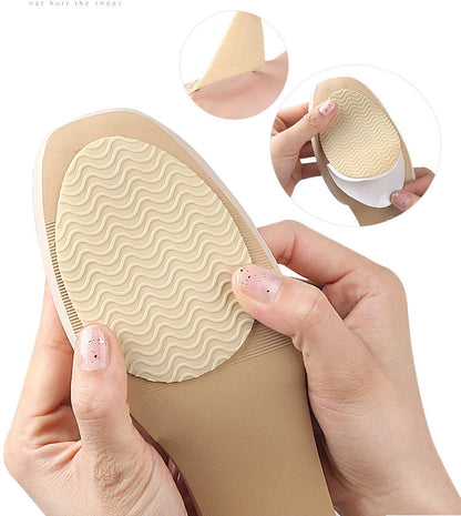 Rubber Shoe Sole Protector - Wear-Resistant Non-Slip Forefoot Mat, Self-Adhesive High Heel Cushion Pads