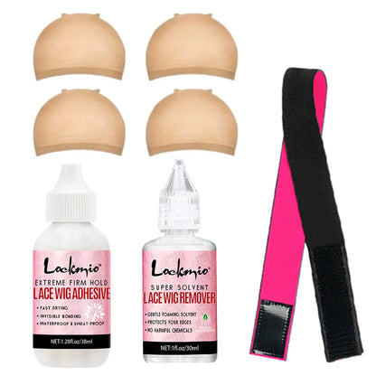 Waterproof Wig Glue Adhesive Kit - Lace Front Toupee Bonding Glue & Remover for Beginners