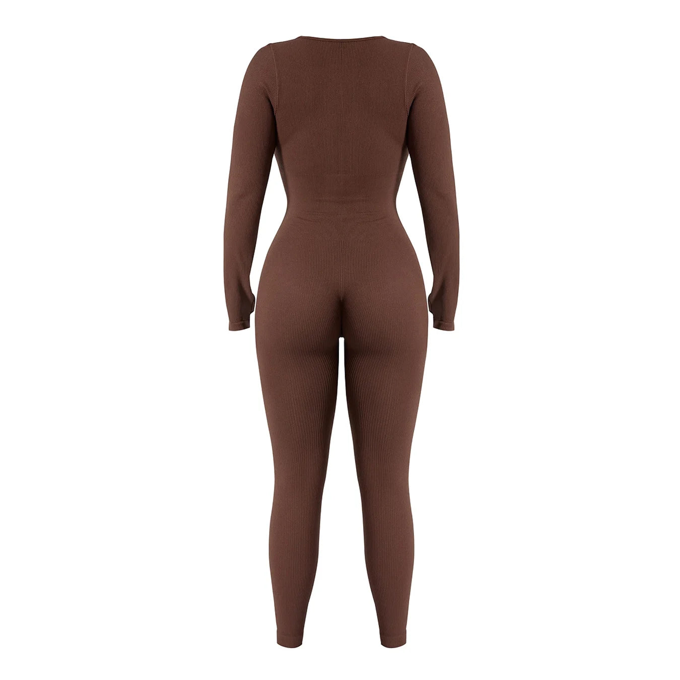 Women’s One-Piece Yoga Jumpsuit – Black Long-Sleeve Bodysuit, Sexy Streetwear & Casual Sportswear