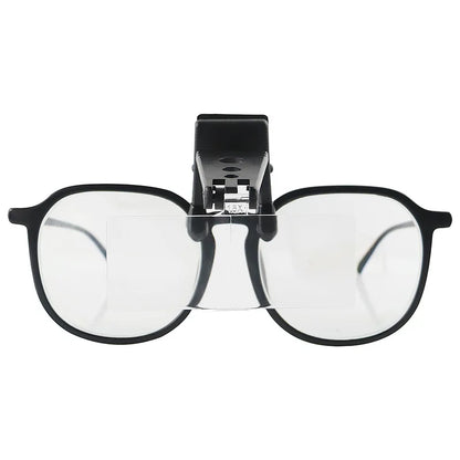 Clip-On Glasses Style Magnifying Glass — Wooden Horse Design with 3 Lens Sets for Reading & Surgical Use