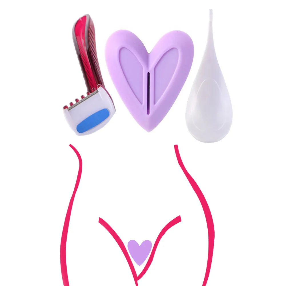 Bikini Shaving Stencil for Women — Female Pubic Hair Razor for Precise Grooming