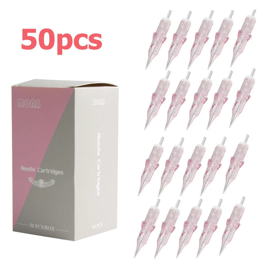 50PCS Professional 0.3MM Round Liner Tattoo Needles – Sterilized Safety Cartridges for Tattoo Machines