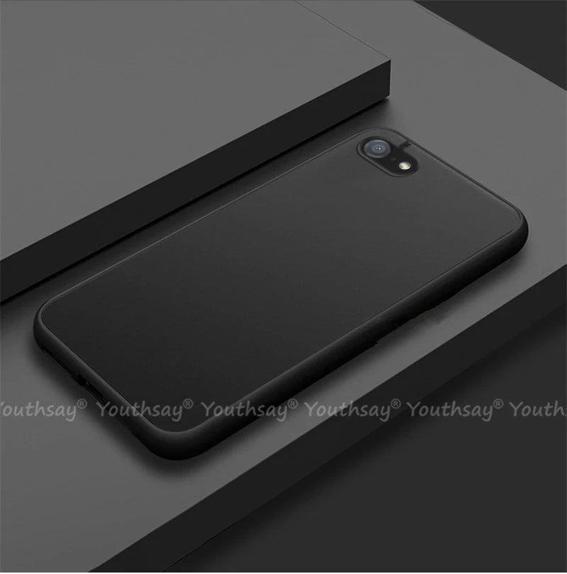 Matte Silicone iPhone Case - Translucent Rubber Protective Cover for iPhone SE 2022, 6–16, Plus, Mini & Pro Max Models