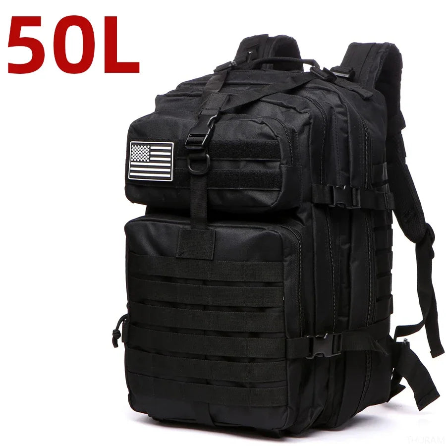 25L/50L Nylon Waterproof Backpack - Outdoor Trekking, Fishing, Hunting, Tactical Sports Rucksack for Camping & Hiking