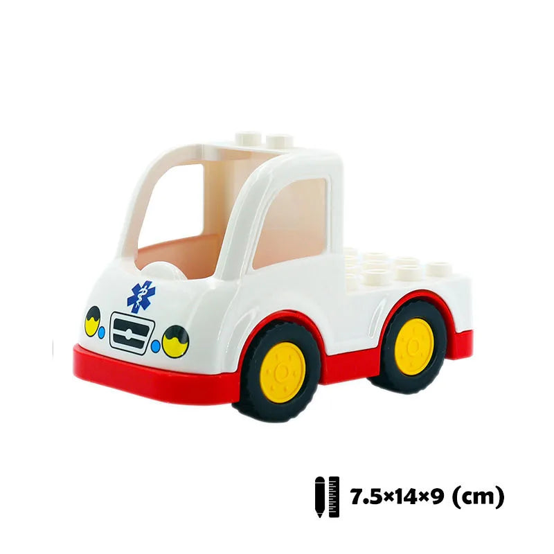 New Large Building Blocks Toys – Cartoon Princess Carriage, Car & Airplane Vehicle Models, Big Bricks Gift for Kids