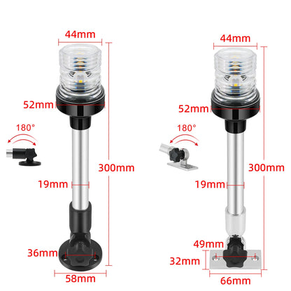 12V/24V LED Boat Navigation Light – 360° Fold Down Marine Signal Anchor Light for Yacht & Sailing