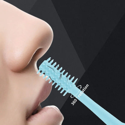 Portable Manual Nose Hair Trimmer - Waterproof Double Head Hair Remover with Storage Box for Men & Women
