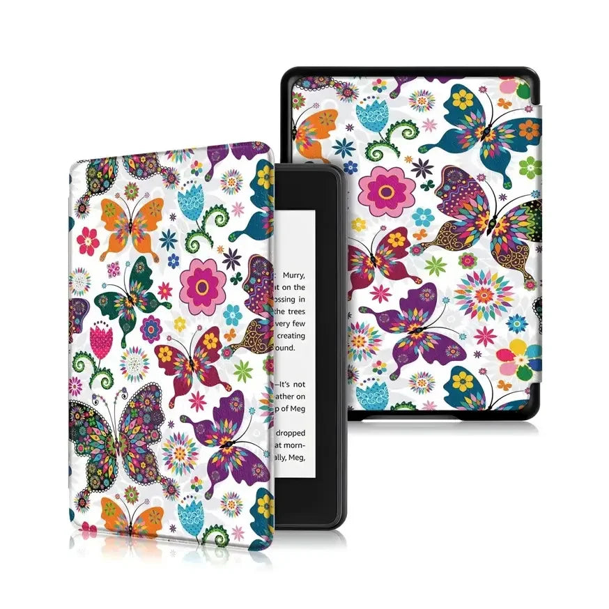 Leather Auto Sleep Case for Kindle Colorsoft Signature Edition (1st Gen, 7") & Paperwhite 12th Gen Protective Cover Funda