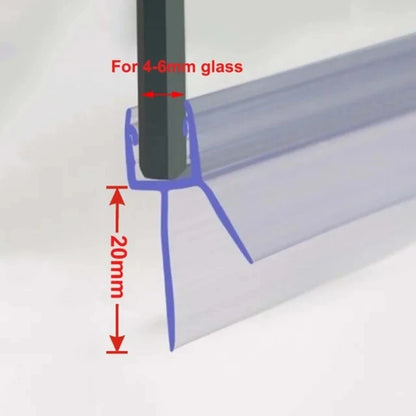 Shower Glass Door Seal Strip - 4–6mm Rubber Weatherproof Seal for Bath Screens and Glass Doors