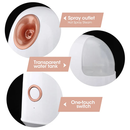 Nano Ionic Facial Steamer - Hot Mist Home Sauna Spa Humidifier for Women and Men, Moisturizing & Pore Unclogging