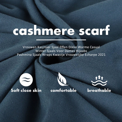Women's Pashmina Scarf — Cashmere Feel Shawl & Wrap for Evening Dresses, Travel, Office, Winter, and Weddings