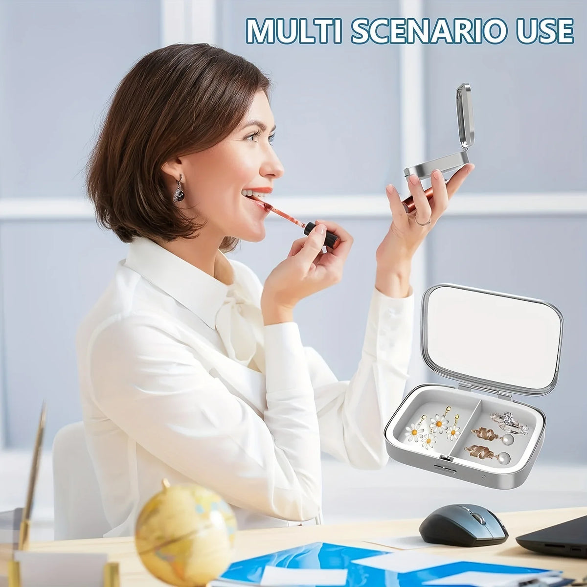 Lucky Catch Sardines Metal Pill Box - Portable 2-Compartment Travel Organizer for Pills & Vitamins