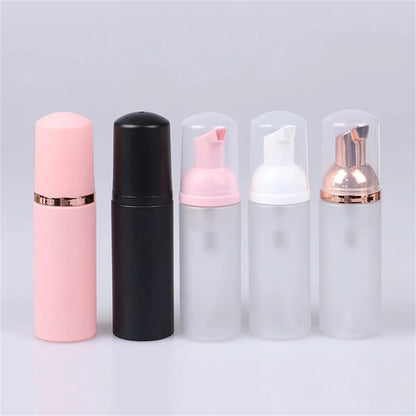 60ml Small Foam Dispenser Pump Bottle - Refillable Plastic Soap Container for Travel, Cleaning & Cosmetics Packaging