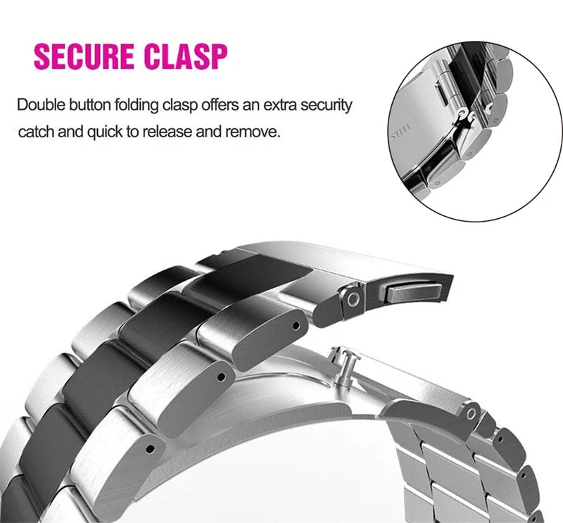 Stainless Steel Strap for Huawei Watch – Metal Bracelet Band for Fit3, Fit4 & Fit4 Pro, Unisex Replacement