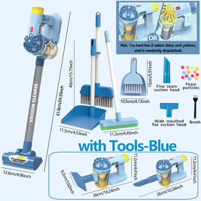 Kids Electric Vacuum Cleaner Toy Set – Simulation Role Play Housekeeping Educational Gift for Toddlers Boys & Girls