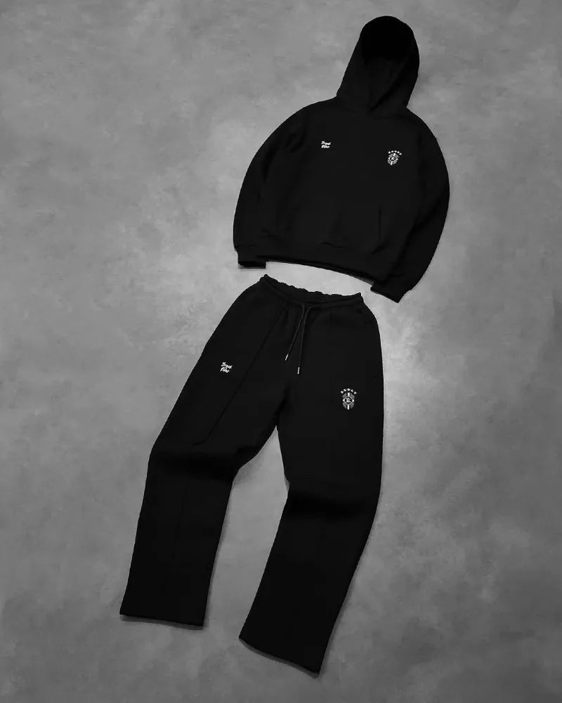 Y2K Men’s Streetwear Gothic Tracksuit – Retro Harajuku Hip Hop Oversized Embroidered Clothing Set