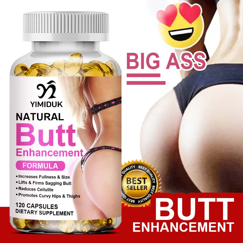 Natural Butt Enhancement Capsules - Non-GMO Body Care Supplement for Gluteal Tone & Feminine Curves
