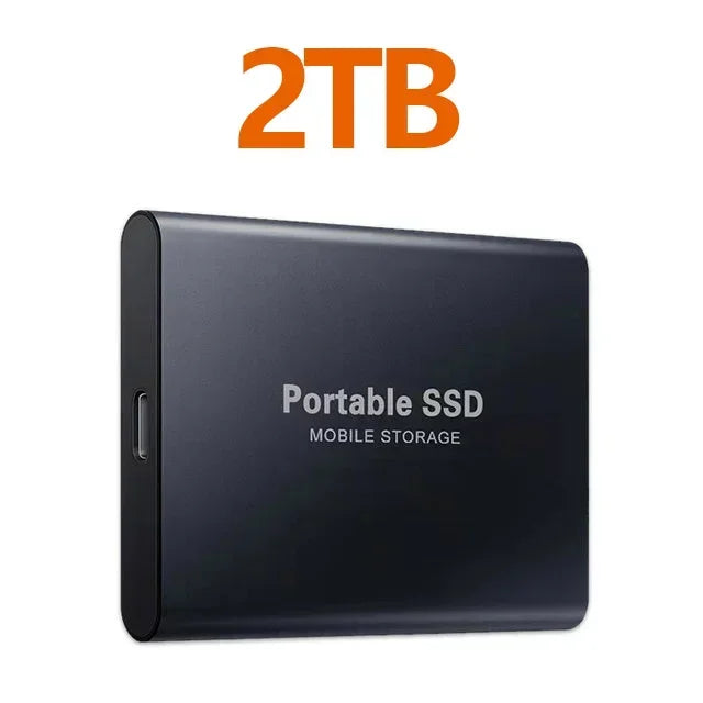 Portable SSD 1TB–4TB High-Speed External Drive – USB 3.1 Type-C Solid State Hard Disk for Laptop, PC & Mac