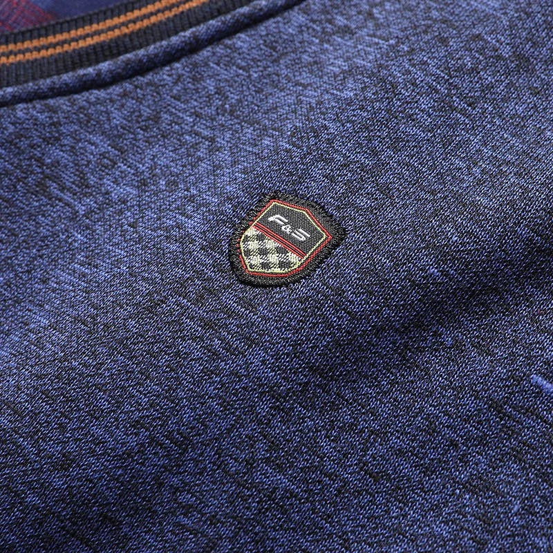 Men's Vintage Plaid Knit Sweater - Warm Fleece Polo Collar Winter Pullover