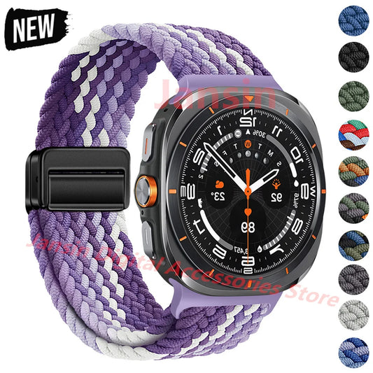 Magnetic Nylon Strap for Samsung Galaxy Watch Ultra 47mm – Adjustable Loop Bracelet Band Accessory