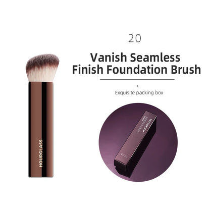 Hourglass Retractable Makeup Brush Set – Professional Eyeshadow, Foundation, Concealer, Powder, Bronzer, Blusher & Eyeliner Brushes