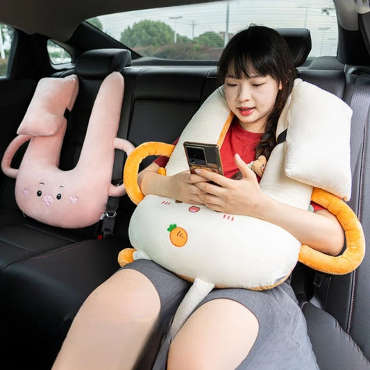 Children’s Car Neck Pillow – Comfortable Kawaii Headrest for Travel & Car Interior