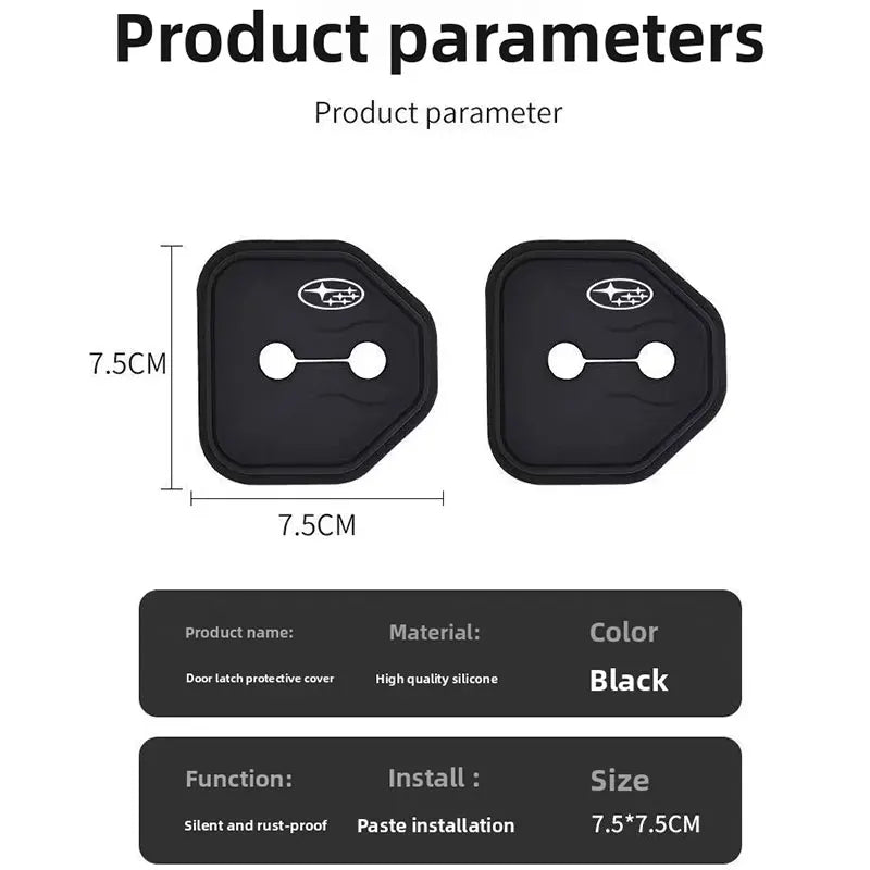 Anti-Collision Car Door Lock Protection Cover for Subaru Impreza, Forester, Outback, Legacy, Crosstrek, XV, WRX & Solterra – Scratch Guard Safety Trim Protector
