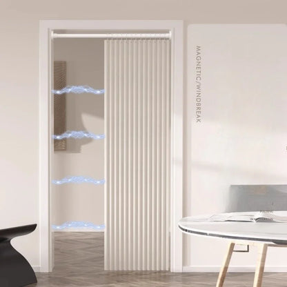 Pleated Accordion Folding Door Curtain – Privacy Panel for Bedroom, Wardrobe, Shoe Rack & Room Partition