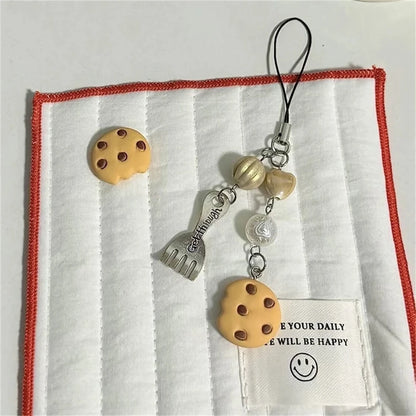 Cute 3D Strawberry Cake Phone Charm Strap – Cookie Pendant Lanyard Keycord for iPhone, Camera, Bag & Girls' Accessories