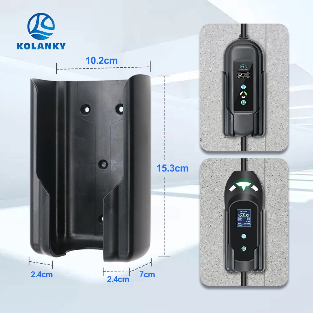 Portable EV Charger Control Box Holder – Electric Vehicle Charging Plug Wallbox Holder, Easy Installation