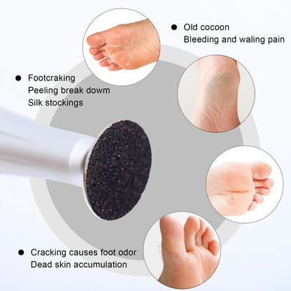 Foot Dead Skin Sandpaper Smart Wheel Pedicure Disc | Replaceable Sandpaper for Callus and Cuticle Removal | 25MM Manicure Tool