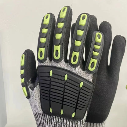 Cut-Resistant Work Gloves - Level 5 Protection with Nitrile Grip, Anti-Slip & Wear Resistance