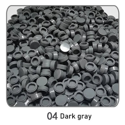 1000Pcs 1x1 Round Building Blocks Set - 52 Color DIY Creative Educational Bricks Compatible with 98138 Toy Kits for Kids
