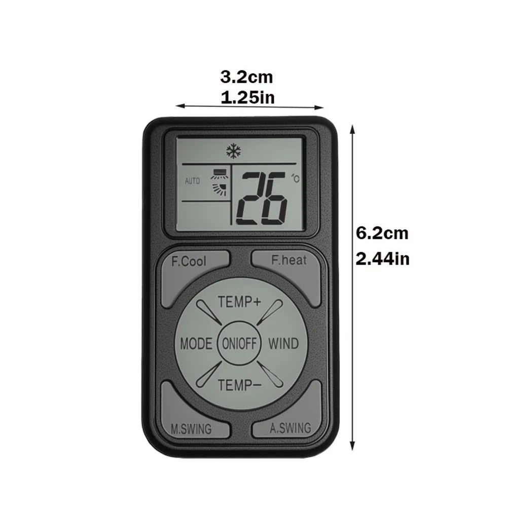 MRSVI Q58 Universal A/C Remote Control - Mini Portable Replacement for Major Air Conditioner Brands & Models