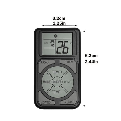 MRSVI Q58 Universal A/C Remote Control - Mini Portable Replacement for Major Air Conditioner Brands & Models