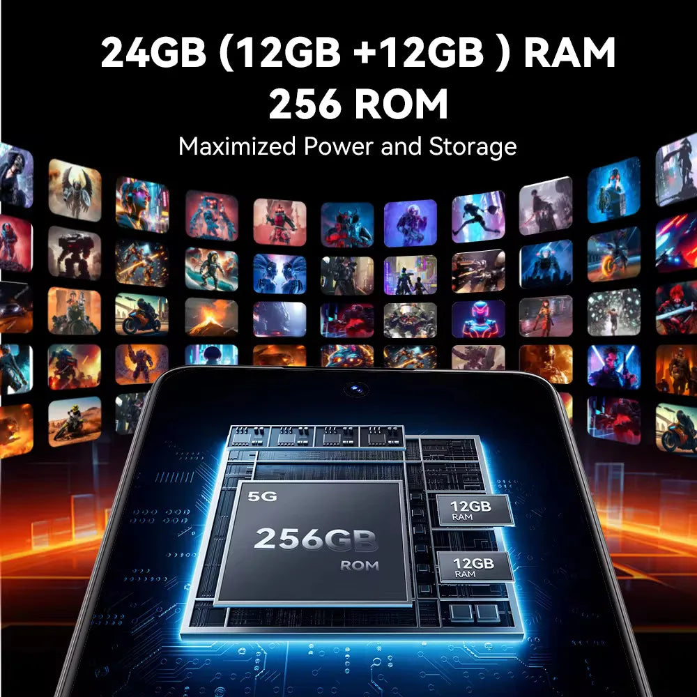 CUBOT MAX 5 5G Smartphone | 6.95" 144Hz Screen, MTK Dimensity 8200, 24GB RAM, 256GB ROM, 100MP Camera, Android 14